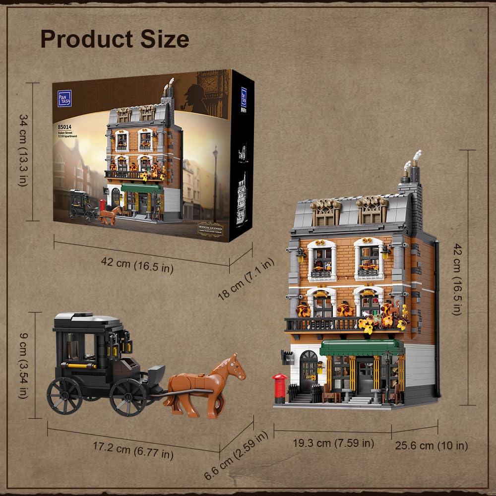 Pantasy Baker Street 221B display closeup highlights craftsmanship.