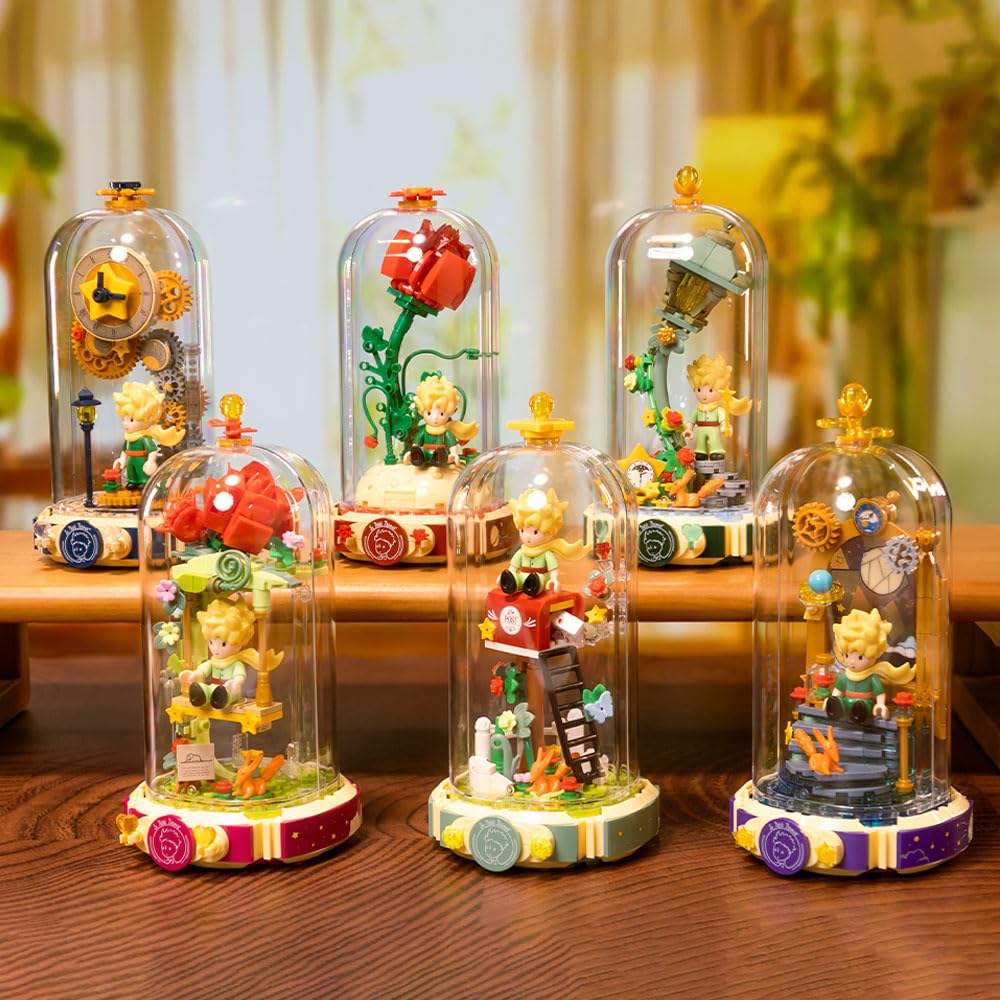 Pantasy collectible figure and rose swing elevate any desk or shelf.