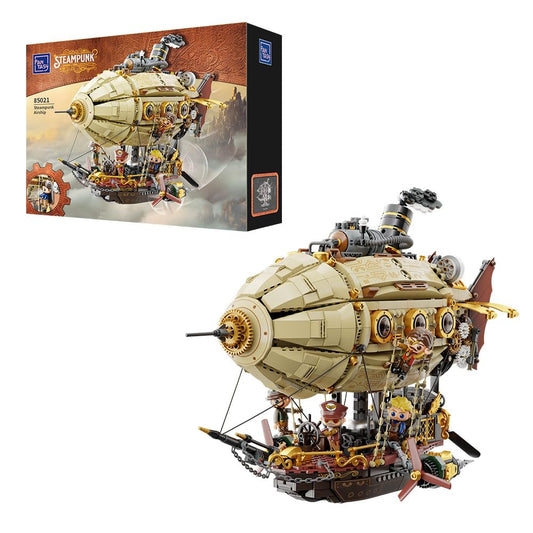 Pantasy Steampunk Airship Model upper engine stacks detailed for display
