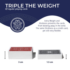 Robust plastic case protects Pantheon cards during travel.
