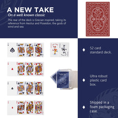 Fully waterproof Pantheon Playing Cards perform near water.