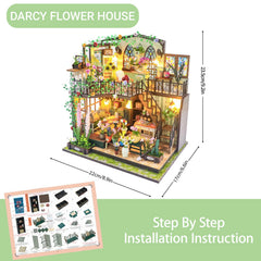 PANZIYU Darcy House pre-cut wooden pieces simplify beginner assembly