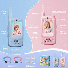 Paopaoyu video walkie talkies in an outdoor play scene.