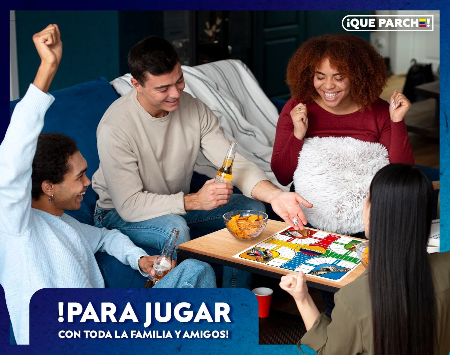 PAP PARQUES king-of-parques piece highlights for two-to-four player competition.
