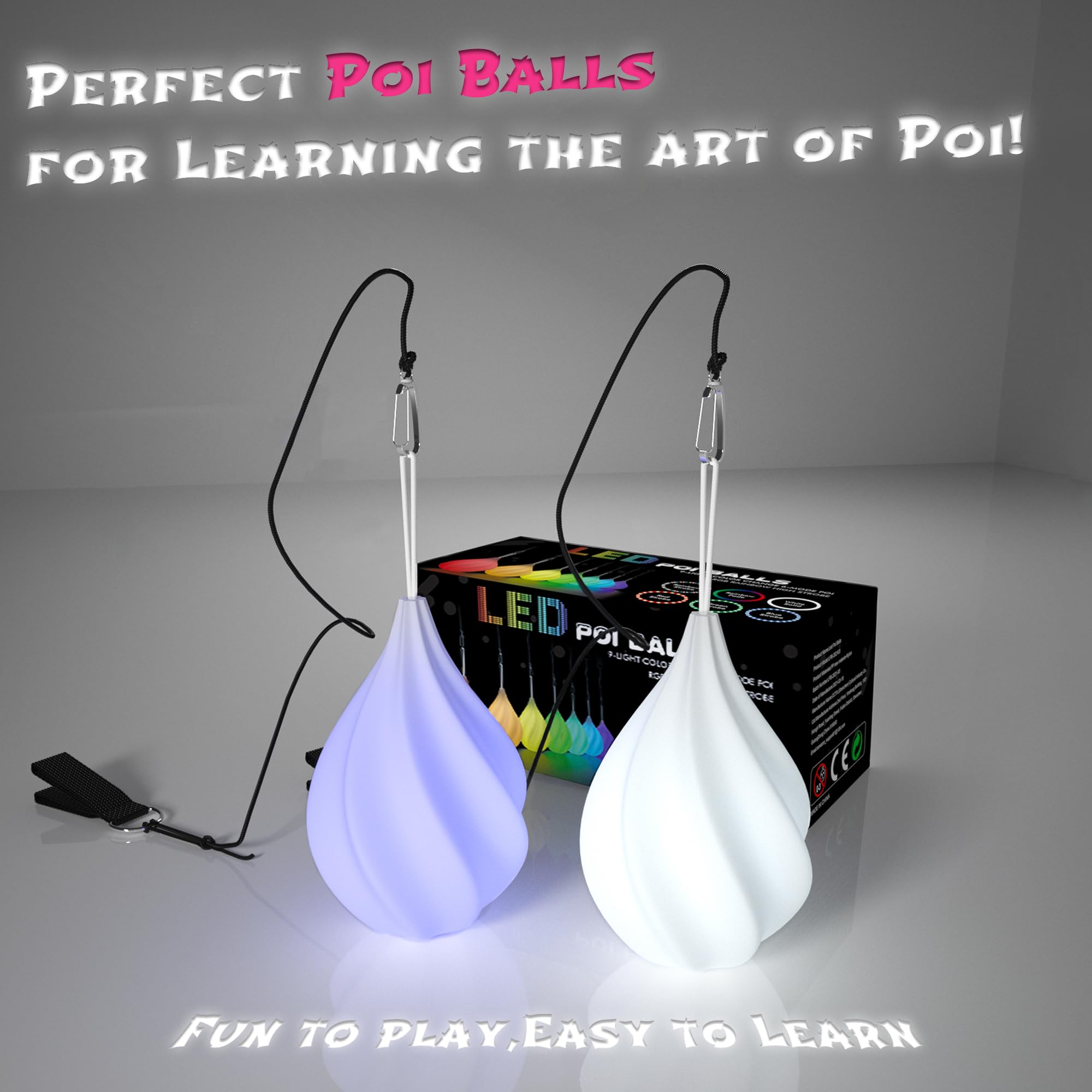 Papi Dada LED Poi Balls Set kid-friendly to inspire safe, creative play