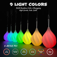 Papi Dada LED Poi Balls Set for professionals enabling smooth routines and vivid visual trails