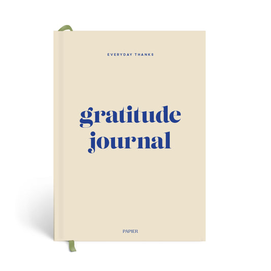 Papier Daily Gratitude Journal beige cover for mindful mornings.