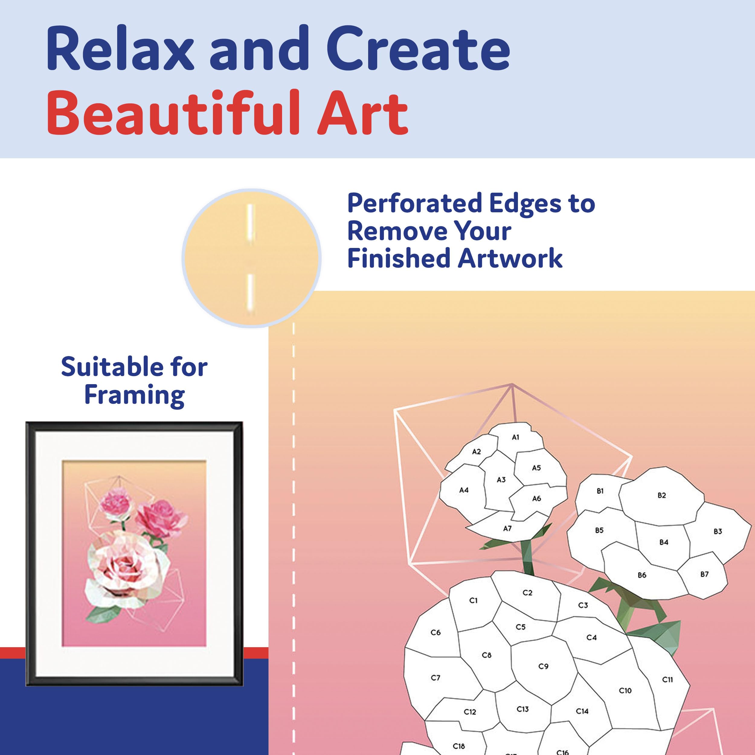 PAPP Sticker by Number Adorable Animals 01, charming characters for mindful crafting