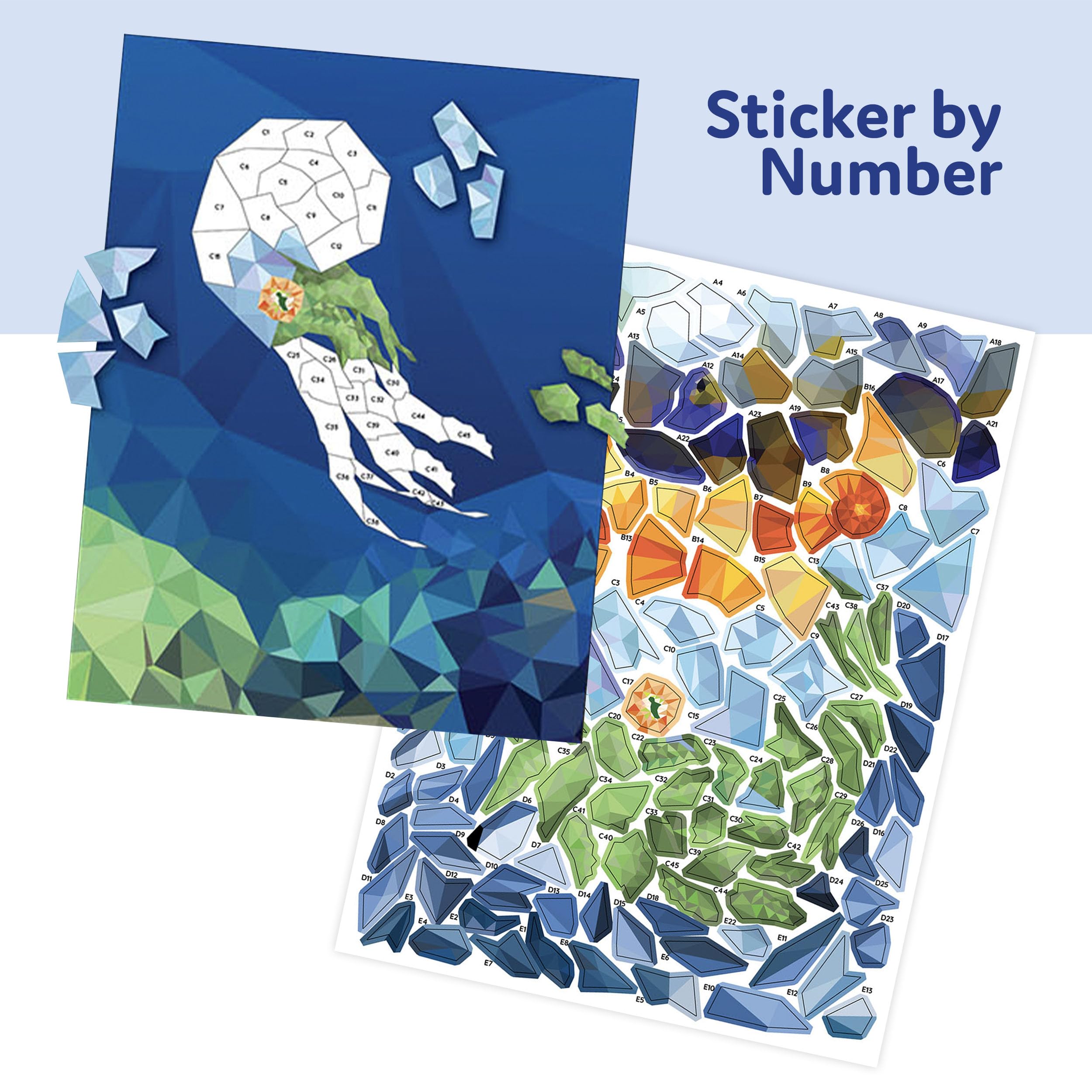 PAPP Sticker by Number Ocean Life 02, focus-driven ocean artwork