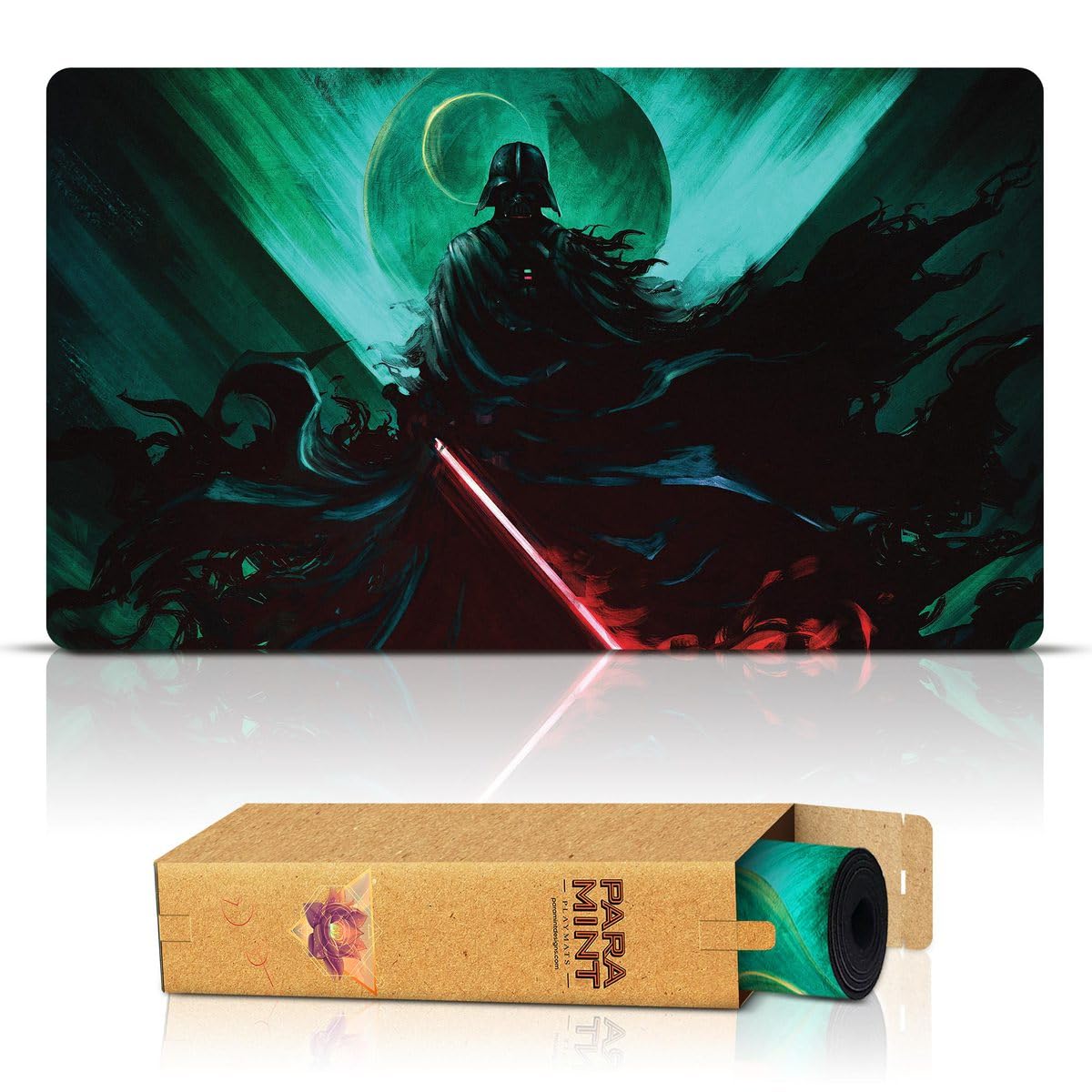 Paramint Dark Lord stitched playmat art for MTG setup.