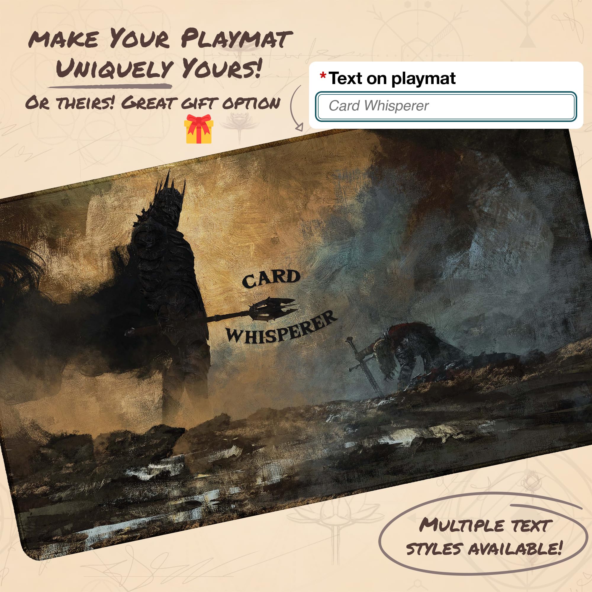Paramint Fate of Isildur playmat closeup design shows detailed fantasy artwork
