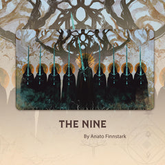 Paramint The Nine Black Riders playmat with non-slip backing keeps cards steady on the table