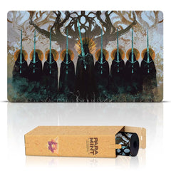 Paramint The Nine Black Riders stitched playmat main art enhances immersion during MTG sessions