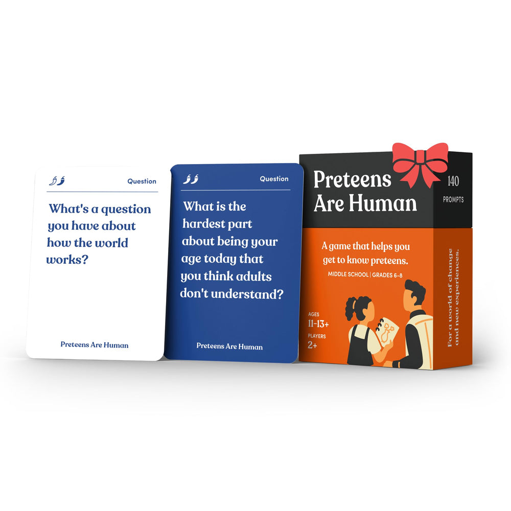 Parents Are Human preteens are human cover art promoting family conversations with preteens