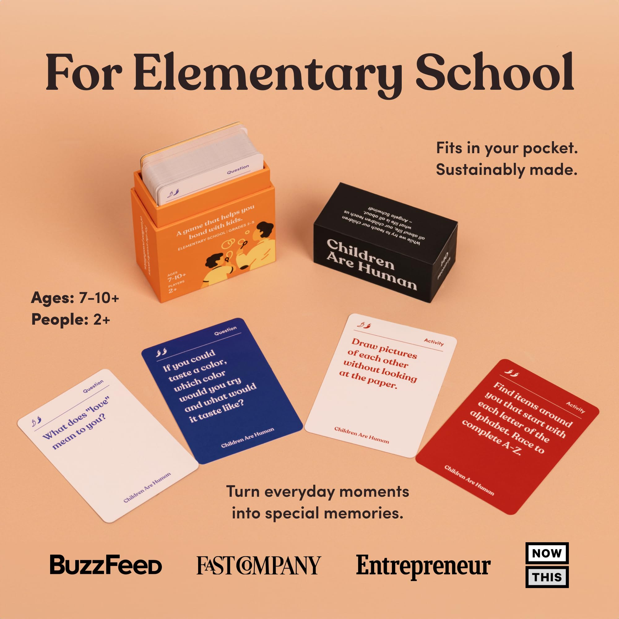 Parents Are Human: Question cards spread to spark meaningful conversations with kids.