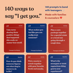 Parents Are Human 140 question cards collection supports open, honest dialogue with high schoolers.