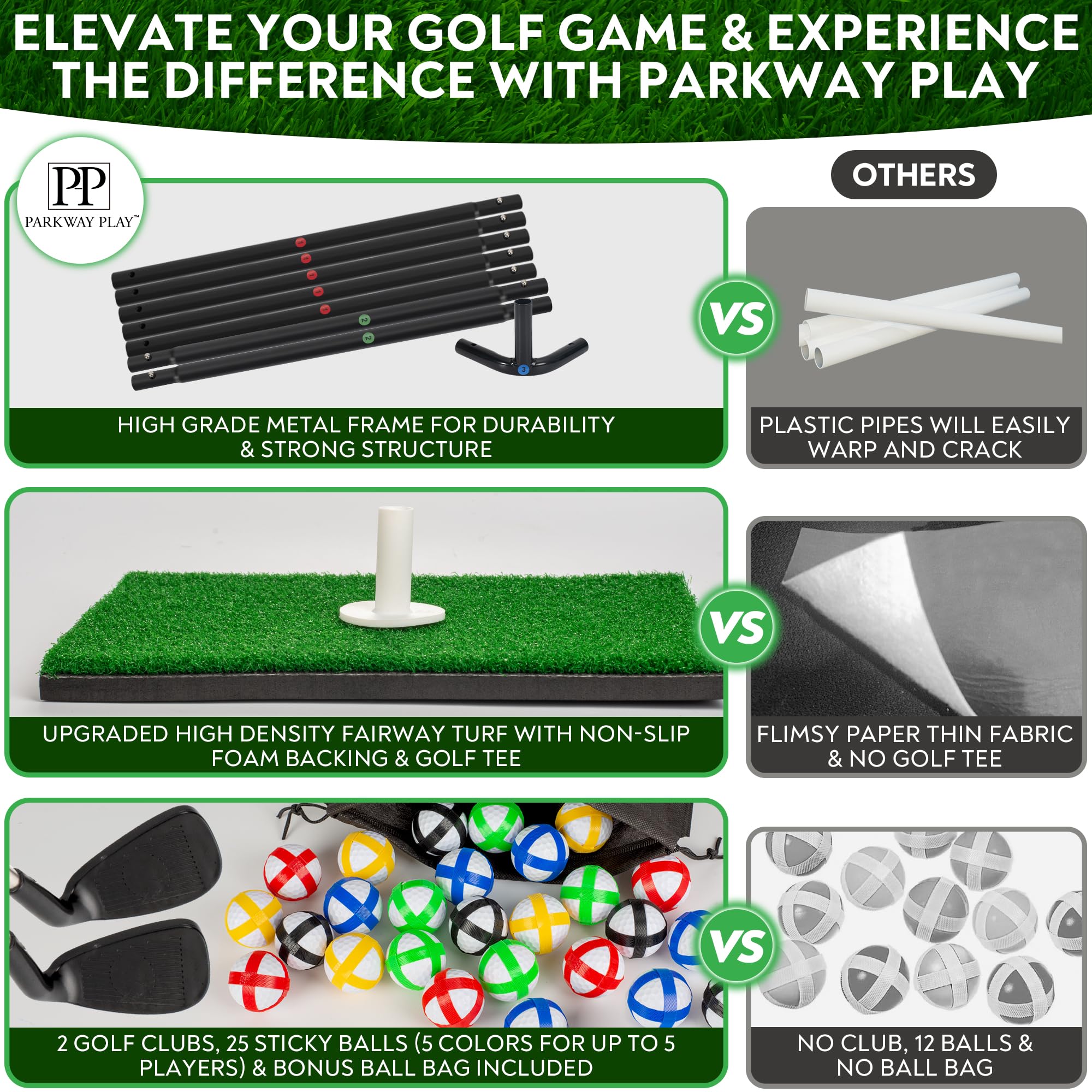 Parkway Home carry bags enable easy transport and quick setup anywhere.