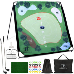 Parkway Home sticky golf chipping set with metal frame for durable backyard practice.