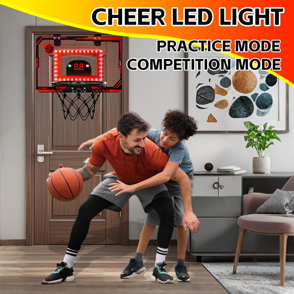 PAROTO over-the-door hoop mounted securely for quick family game sessions