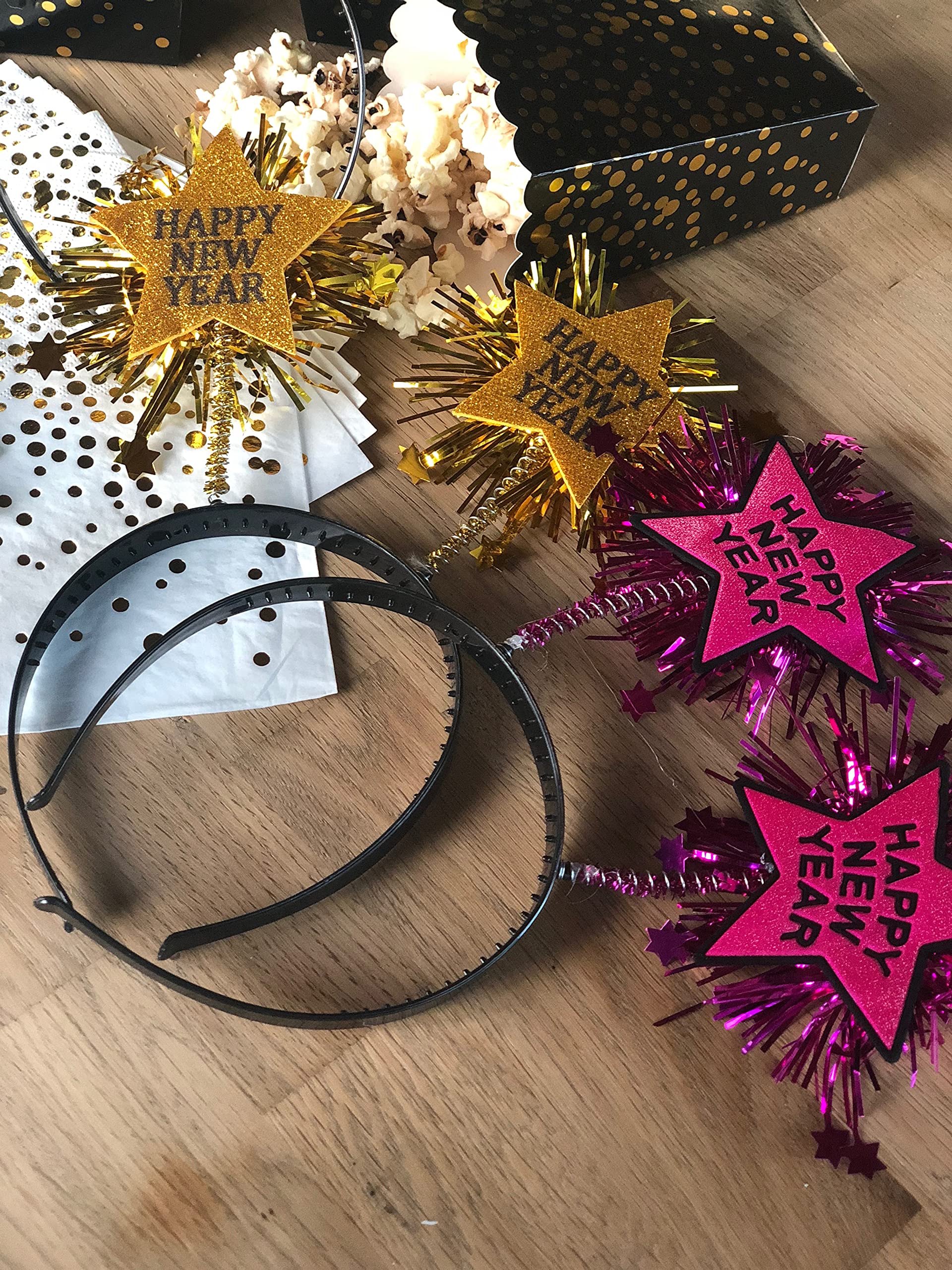 Partay Shenanigans NYE headbands pink style enhances party outfits