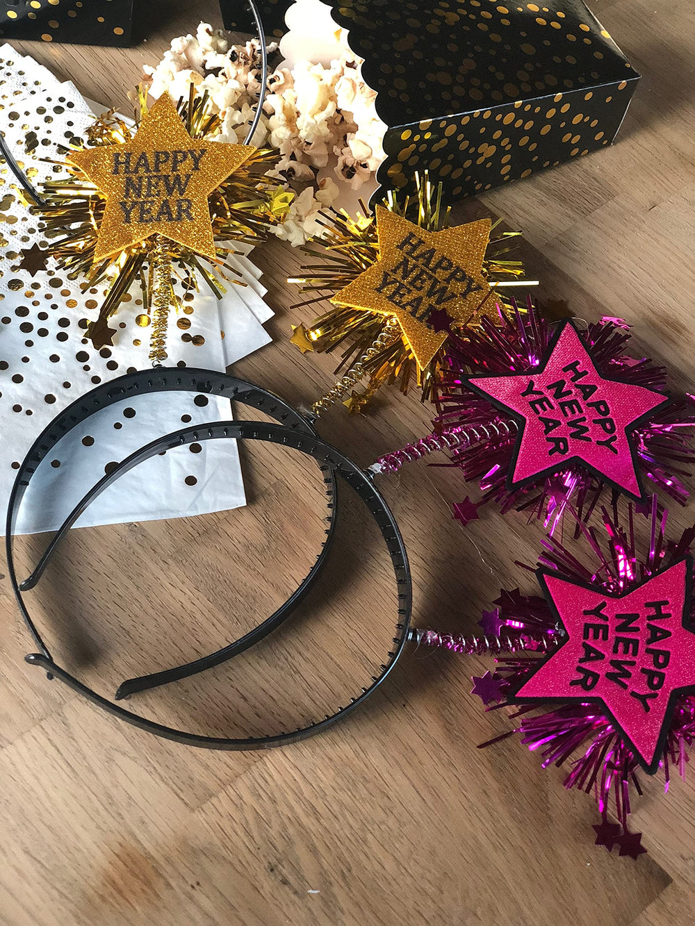 Partay Shenanigans NYE headbands pink style enhances party outfits