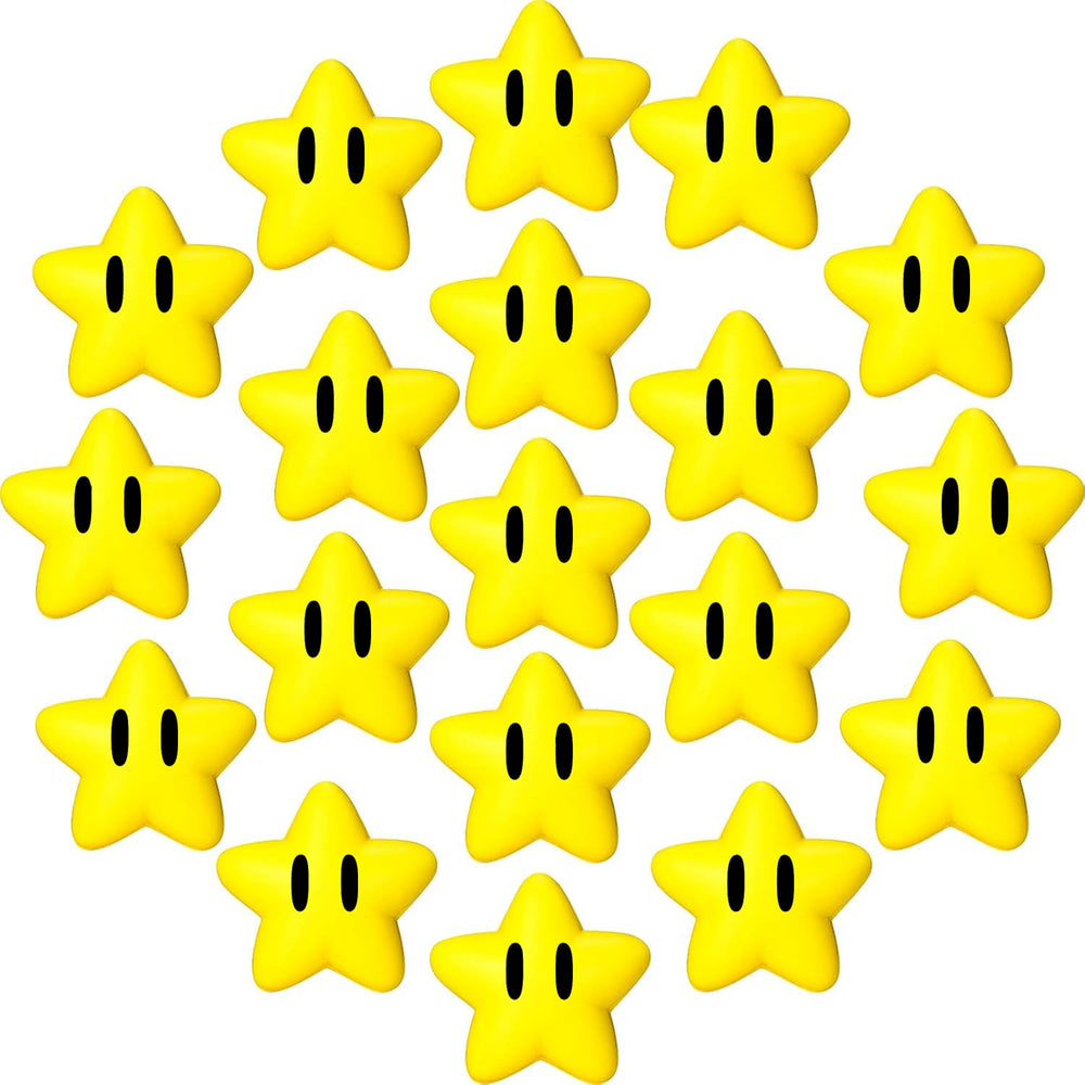 PARTVON mini star stress ball for video game theme party, bright colors and star design.