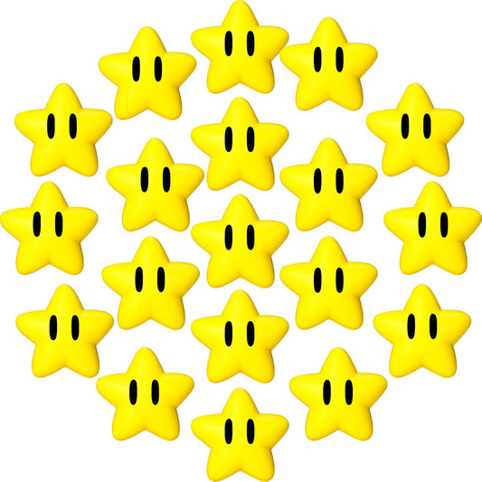 PARTVON mini star stress ball for video game theme party, bright colors and star design.