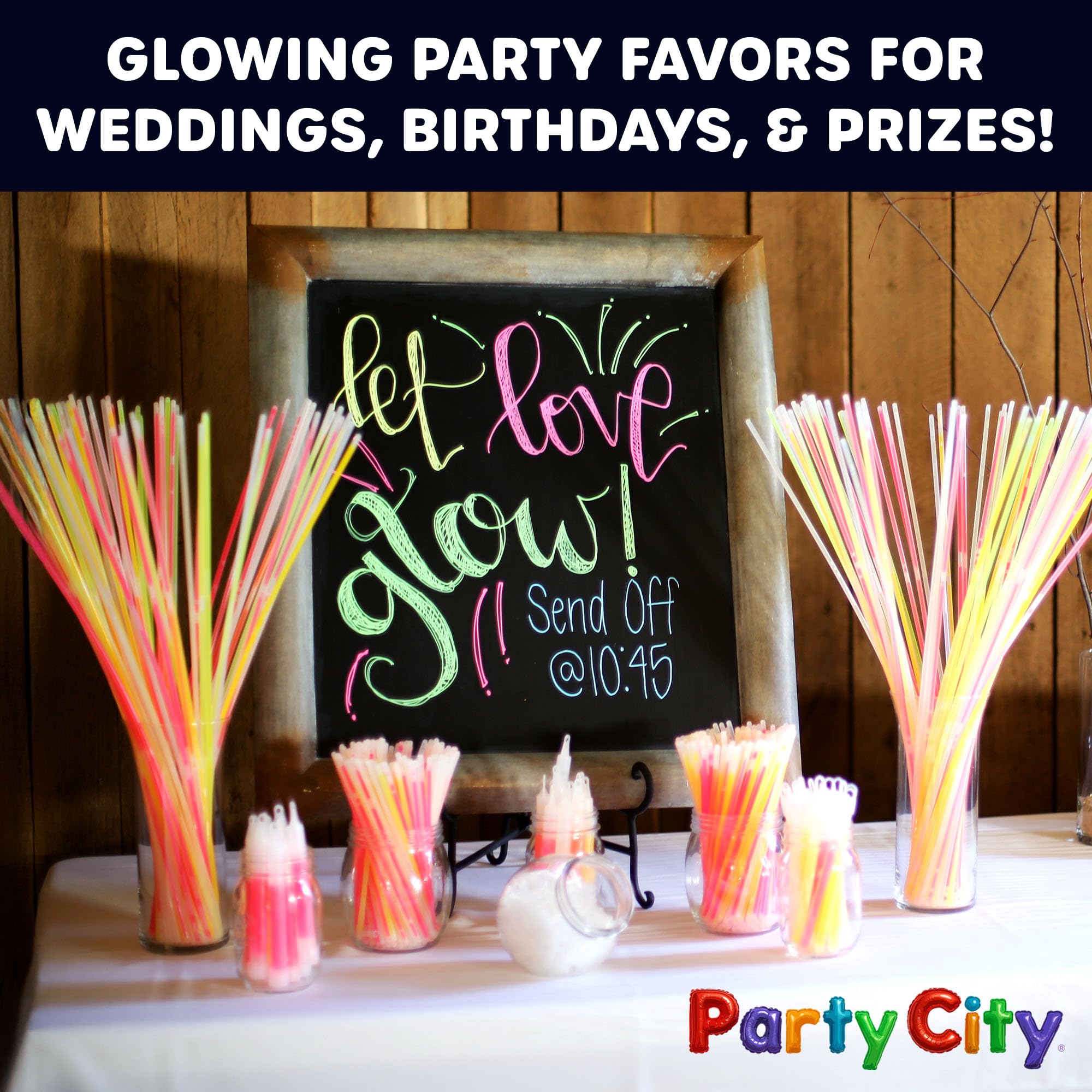 Party City waterproof glow sticks for pool and beach parties