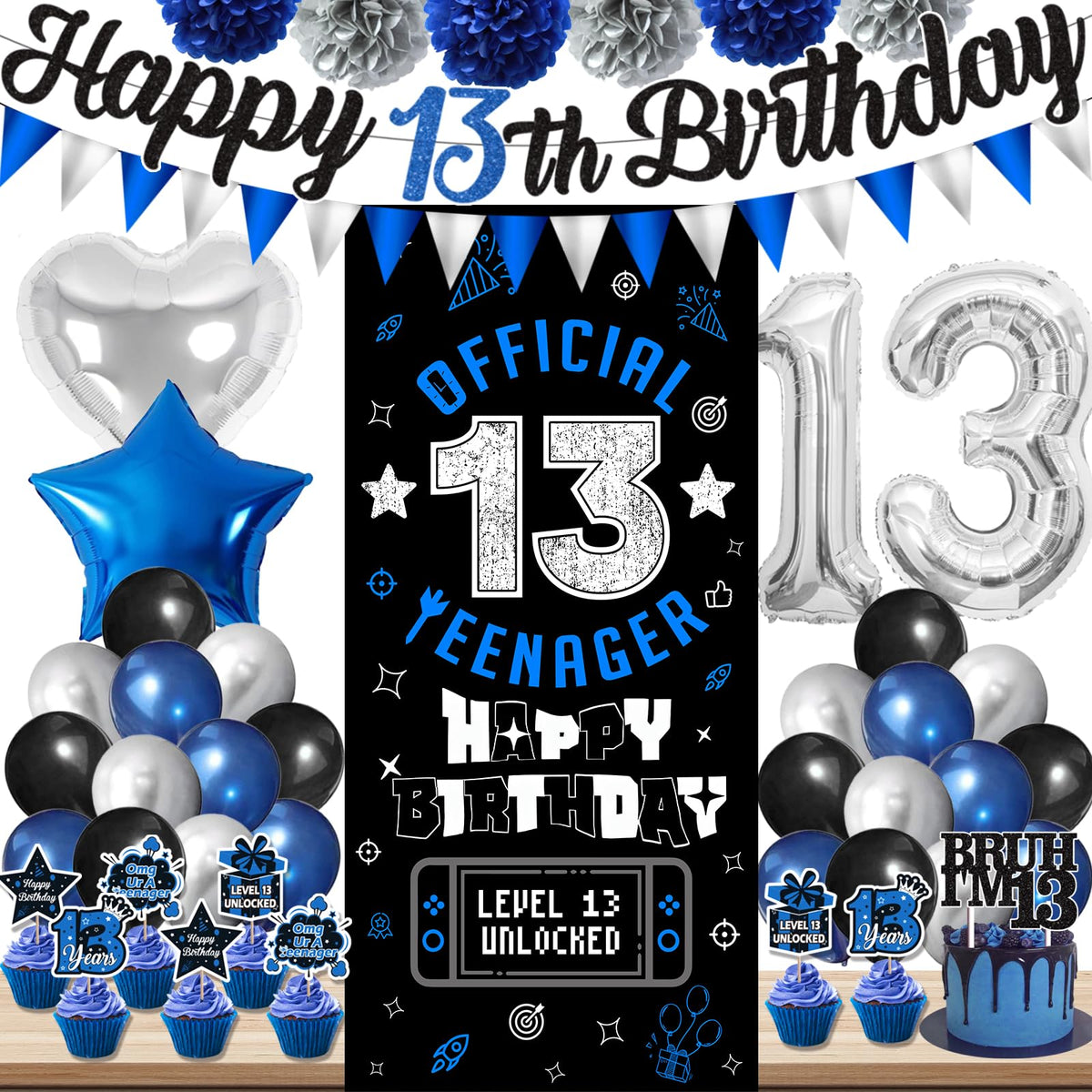 Party Tonight 13th Birthday kit contents offer a complete coordinating set for a stylish celebration.