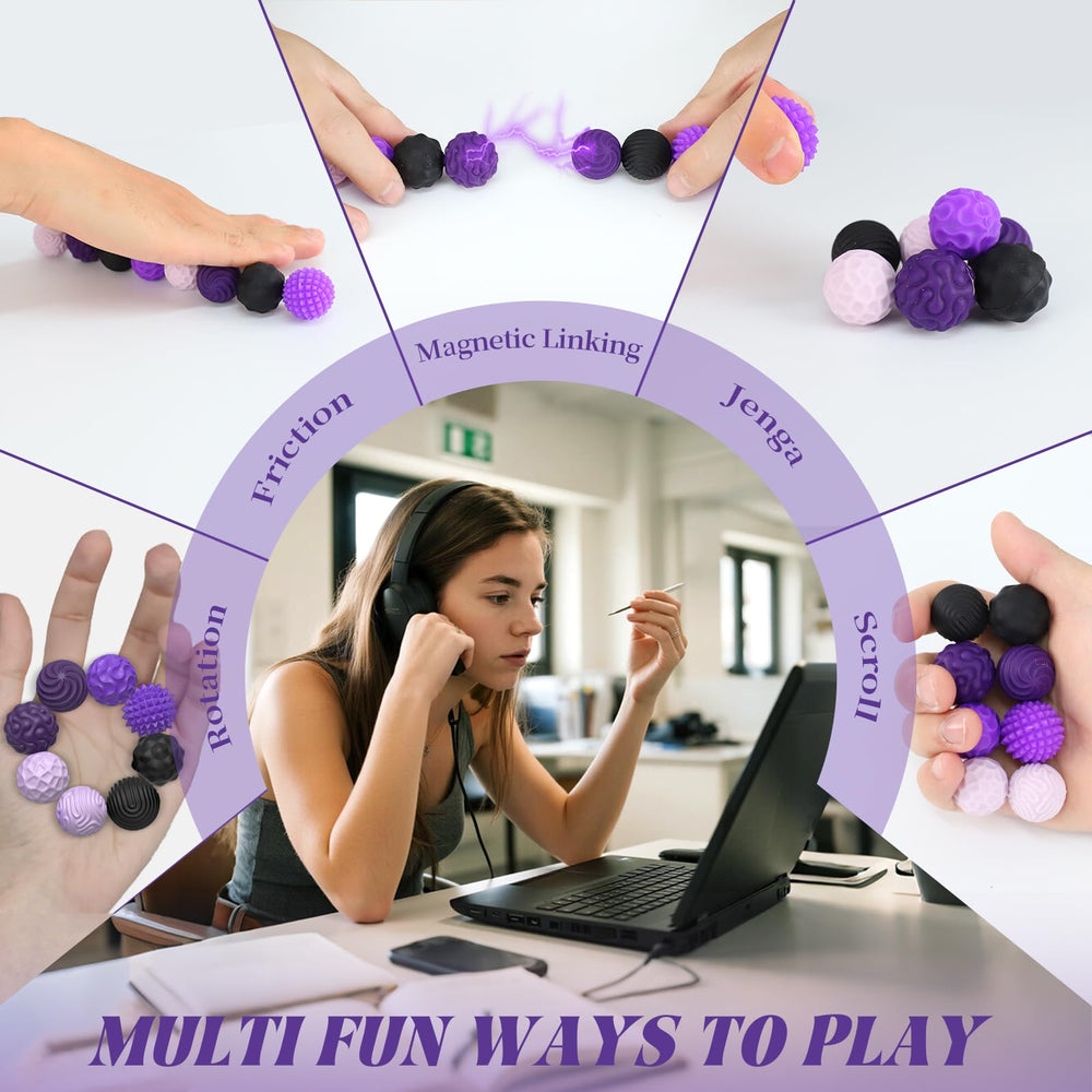 Party Tonight silicone magnetic balls showcase color variety for visual engagement.