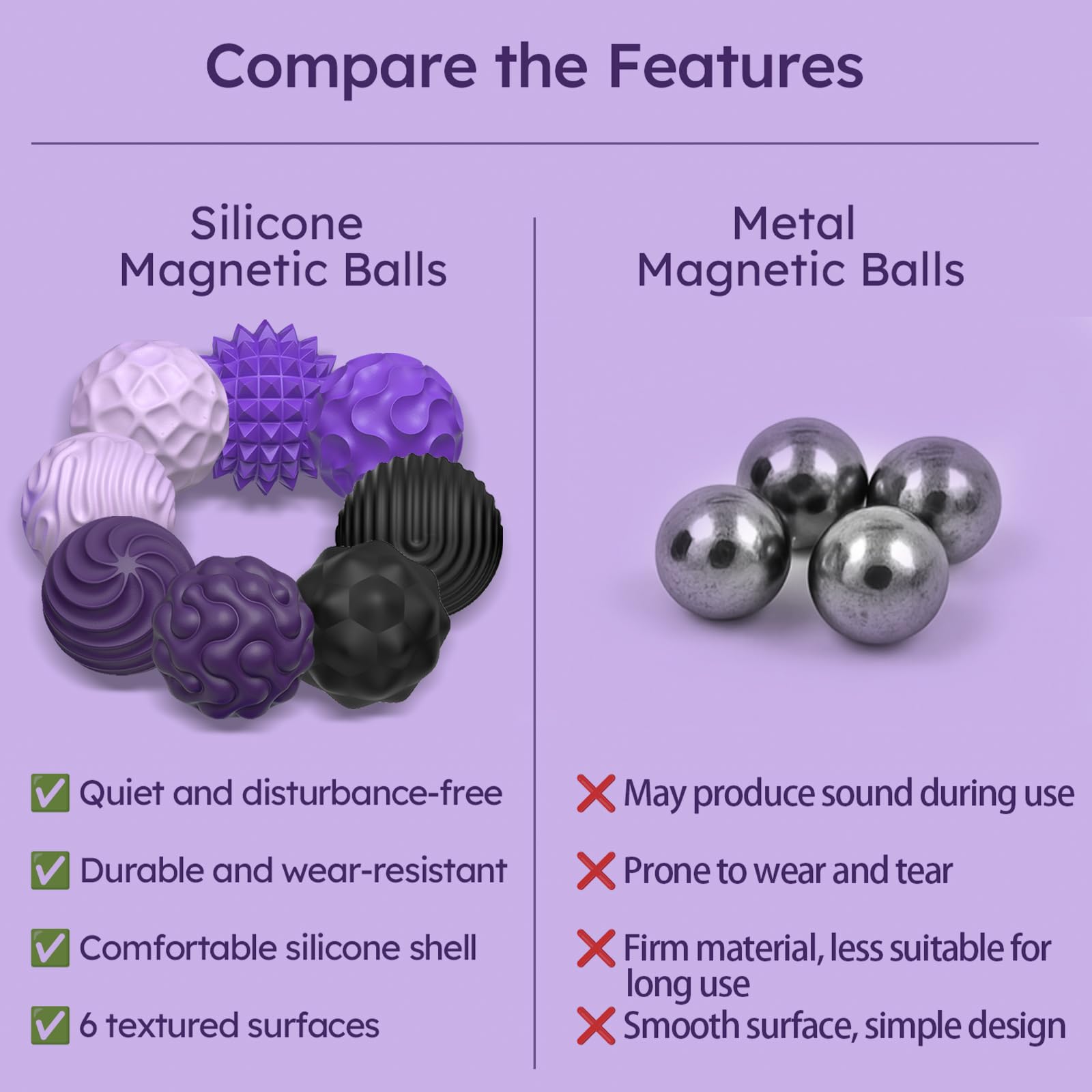 Party Tonight silicone magnetic balls are easy to clean and durable.