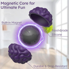 Party Tonight silicone magnetic balls with textured exteriors to boost tactile focus.