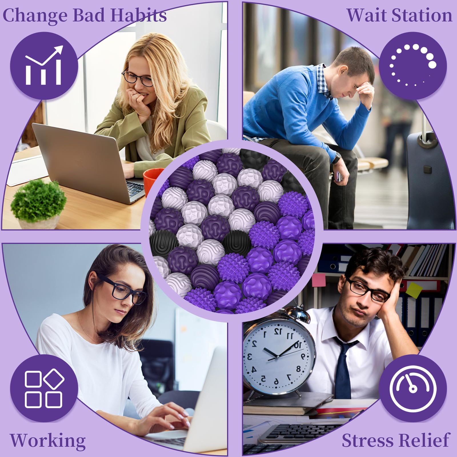 Party Tonight silicone magnetic balls feature unique textures for calm or energizing play.