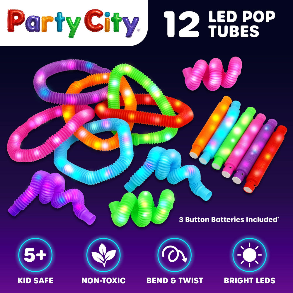 Party City LED pop tube party favor pack, ideal for gifting and giveaways