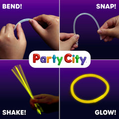Party City neon seven-color palette for bold bracelets, necklaces, and decor.