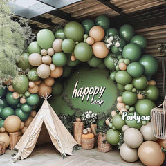 Partycus dinosaur balloon arch setup enhances safari or dinosaur-themed celebrations.
