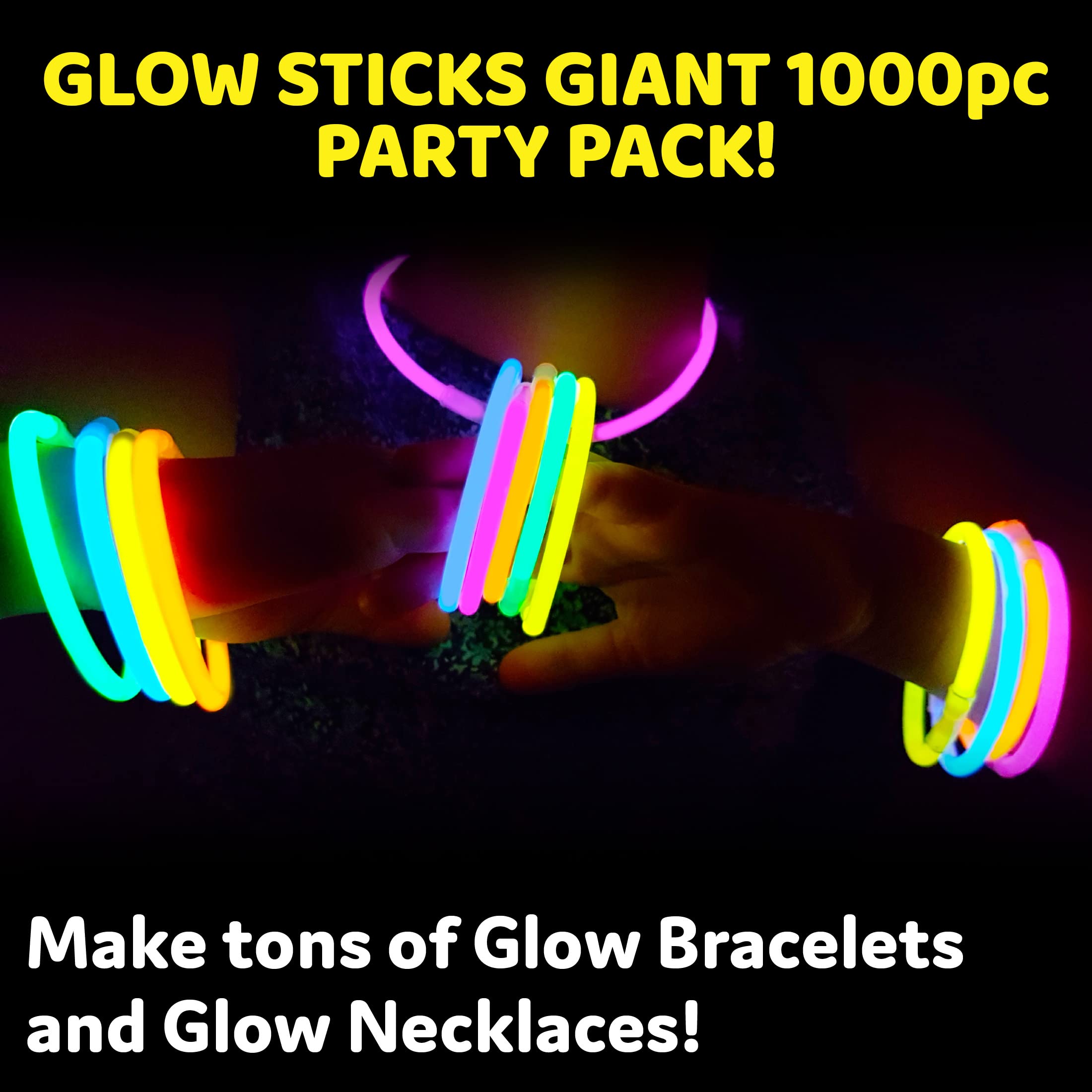 PartySticks glow bracelets with connectors for quick custom jewelry.