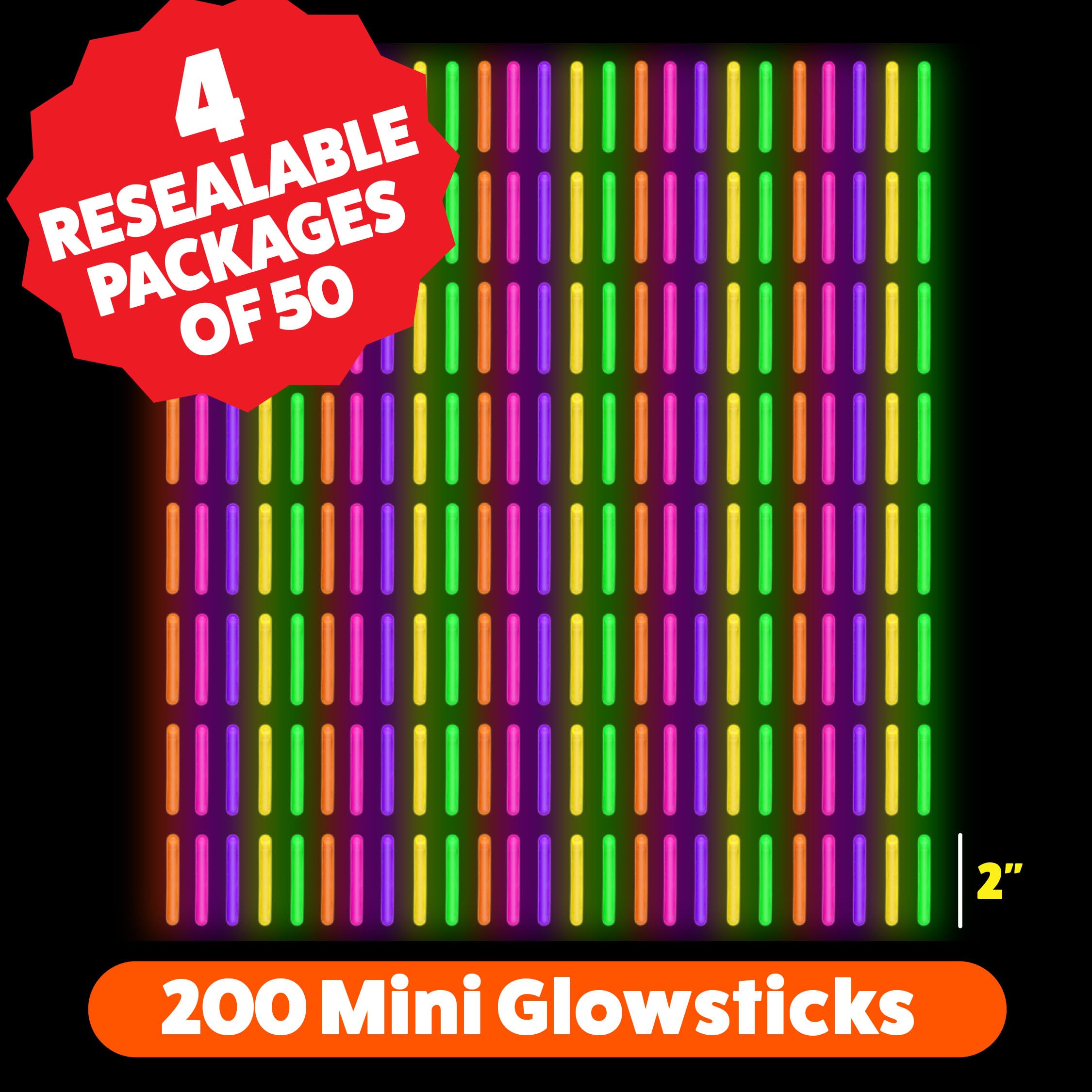 PartySticks kid-safe glow sticks ideal for ages 3 and up at parties.