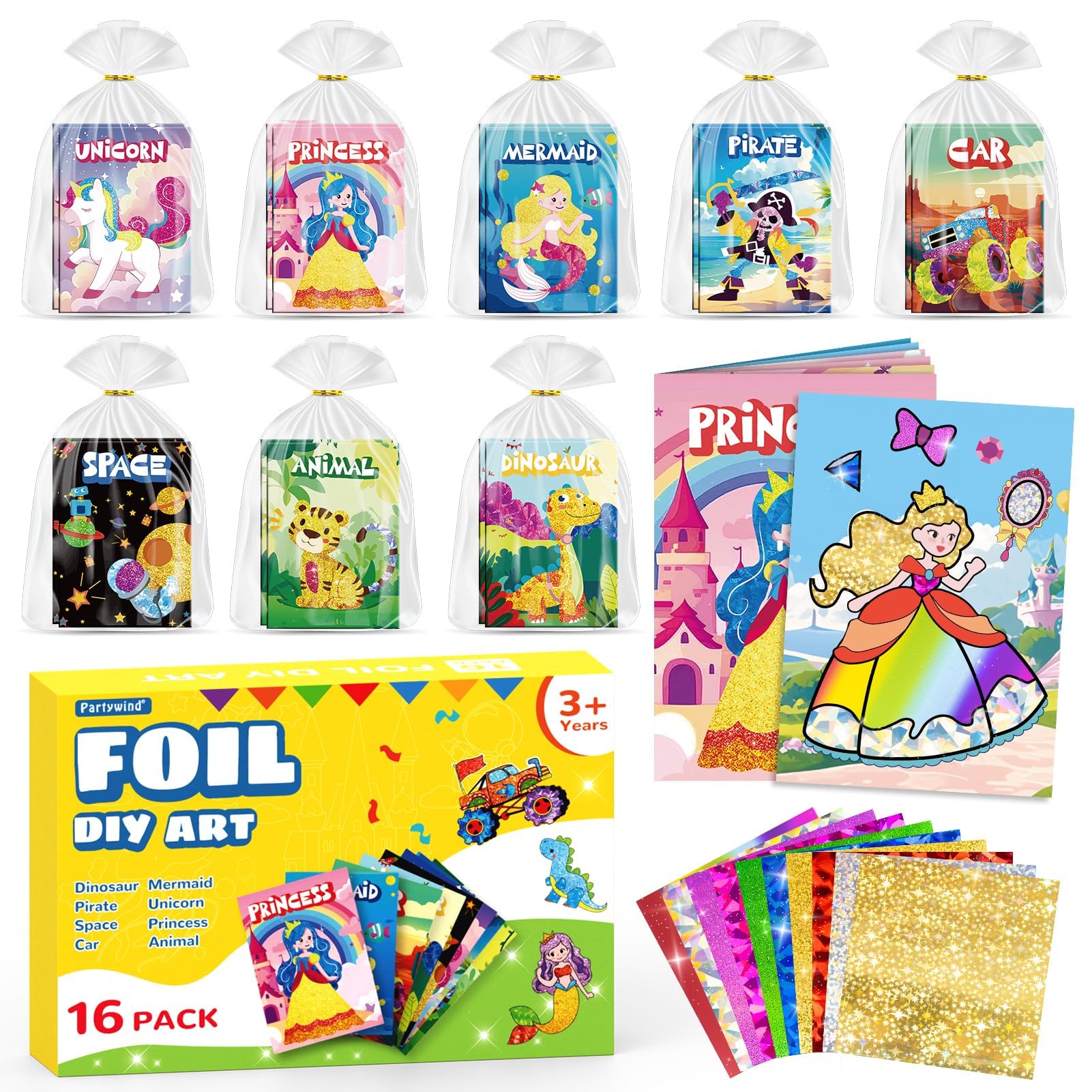 PARTYWIND foil art books cover showing bright party crafts