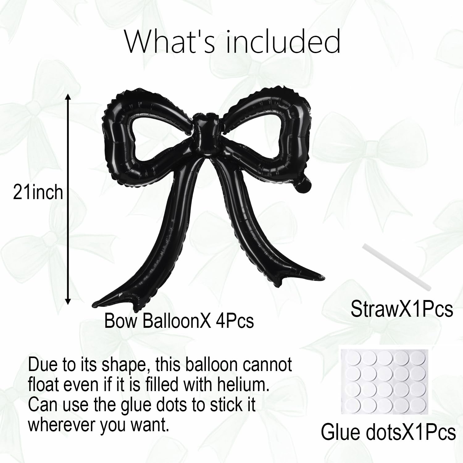 PartyXpress coquette bow decor balloons add glam to bridal showers and photos.