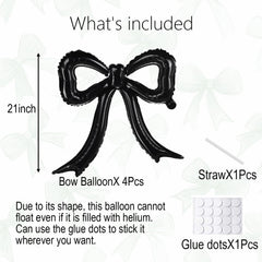 PartyXpress coquette bow decor balloons add glam to bridal showers and photos.