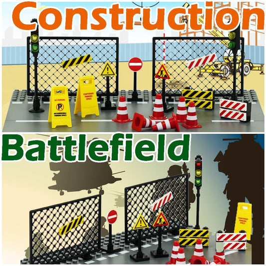 Pasacho City Road Signs crosswalk signal set for safe, structured play scenarios