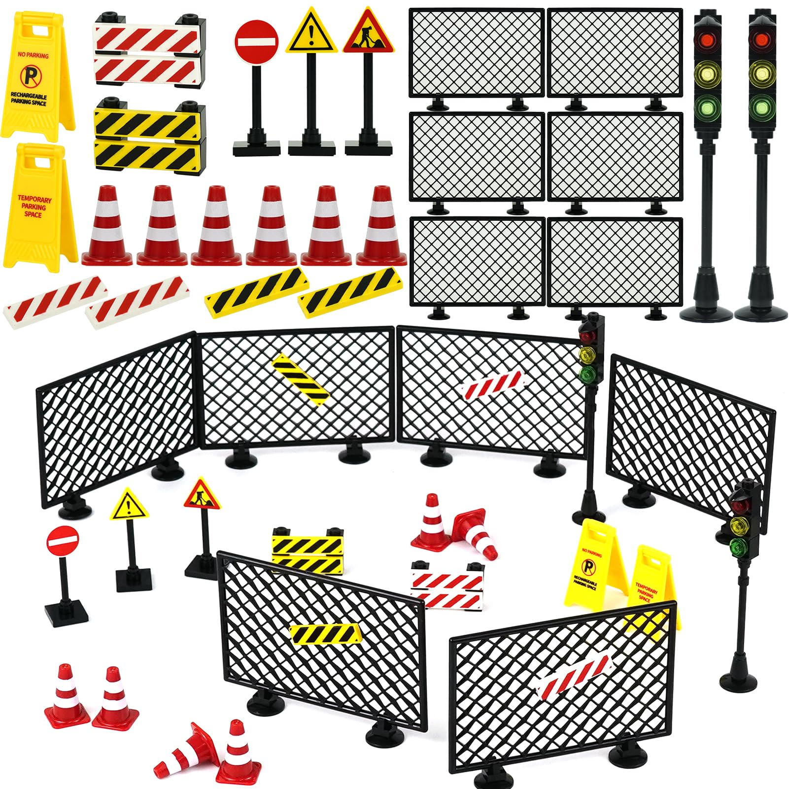 Pasacho City Road Signs traffic cones for imaginative play and early traffic awareness