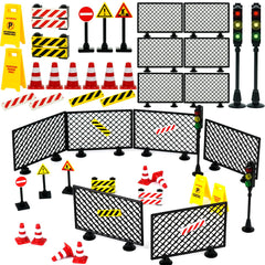Pasacho City Road Signs traffic cones for imaginative play and early traffic awareness
