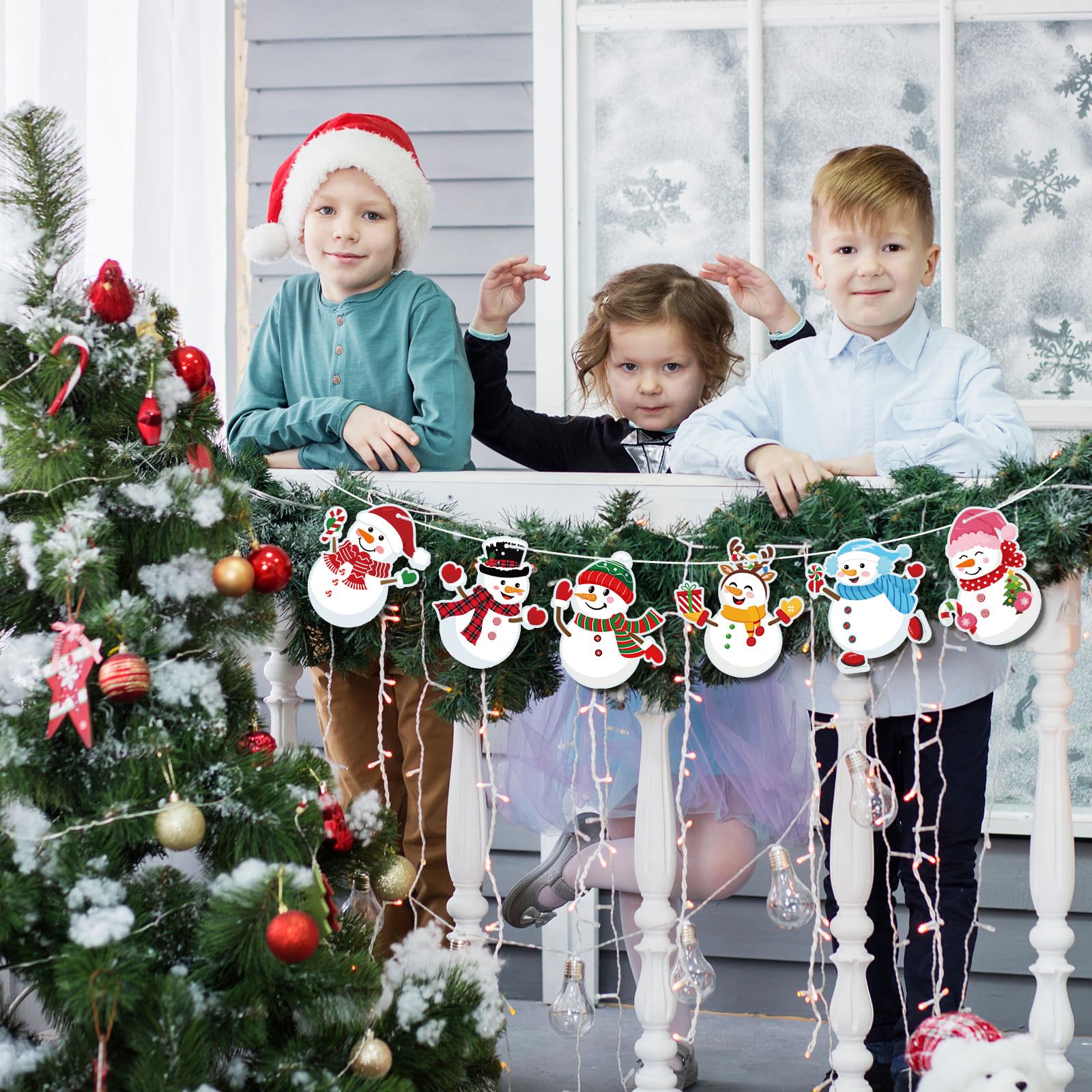 Pasimy bright Christmas element designs create eye-catching party decorations.