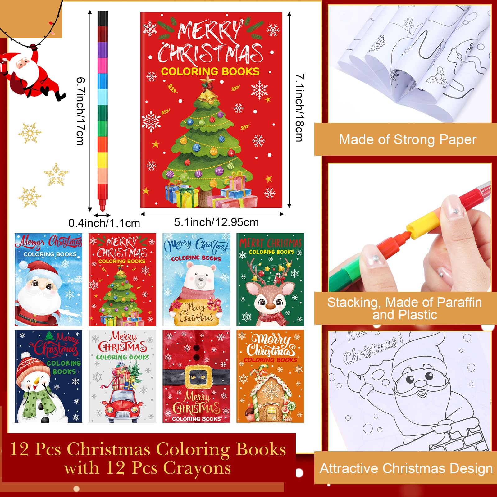 Pasimy Christmas crayons provide bright colors for joyful holiday crafts.