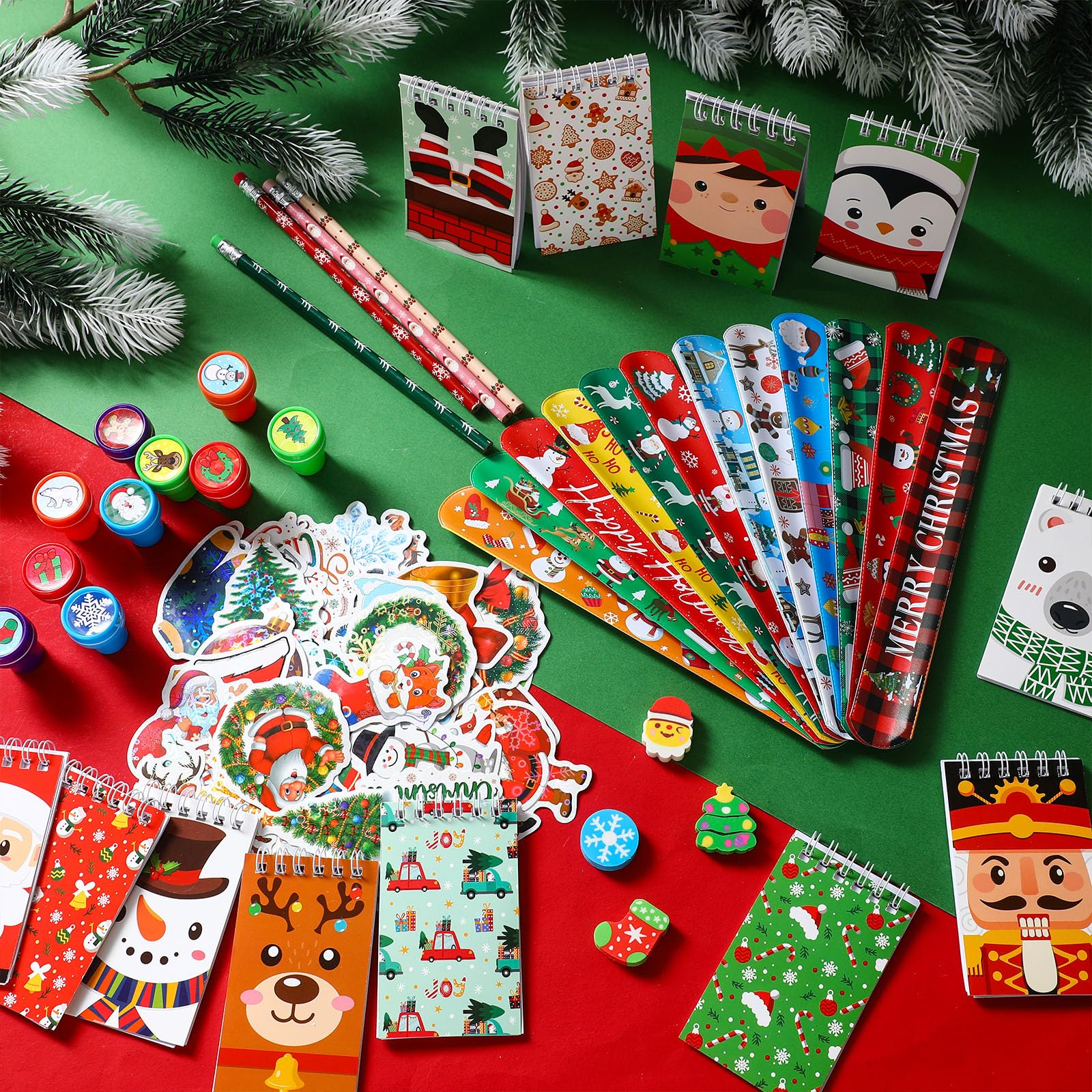 Pasimy Christmas pencils set featuring festive designs for notes and crafts.