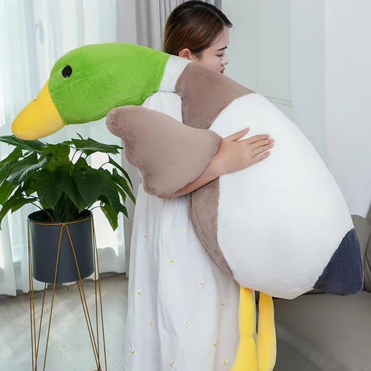 Pasrdqoyp Mallard Duck Plush, giant 29.5in for cozy hugs and cuddles