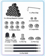 PASTACO Magnetic Fidget Pen with refill cartridges for continuous play.