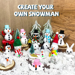 Pastard snowman kit-christmas party setup for interactive crafting.
